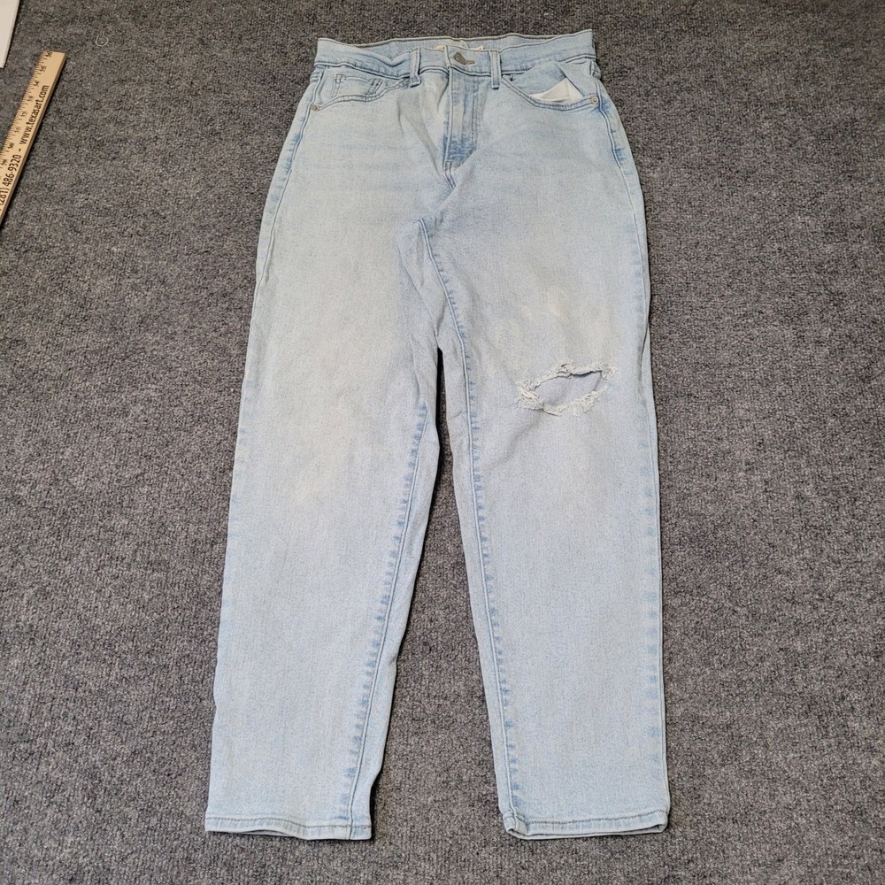 Levi's Jeans Womens Size 28 Light Wash High Waisted Mom Jean Distressed Relaxed
